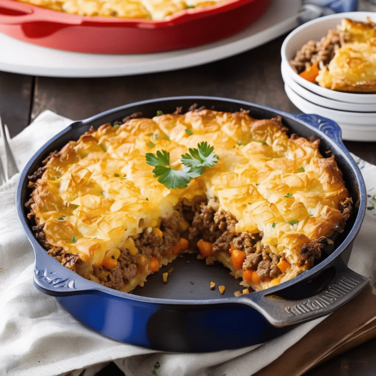 Hash Brown Beef Pie