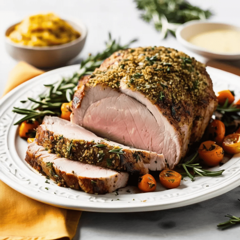 Herb-Crusted Pork Sirloin Roast