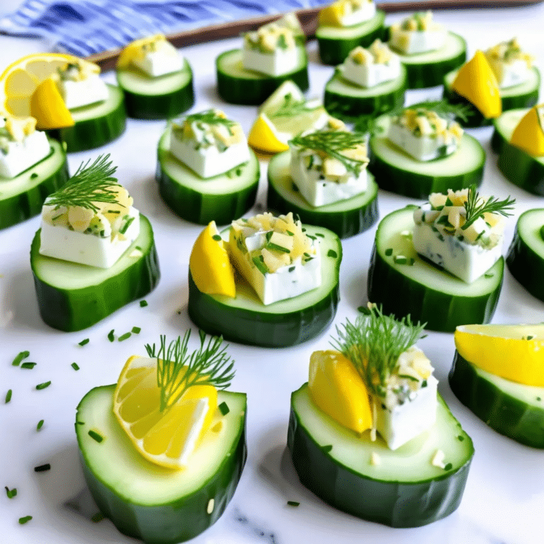 Herby Lemon Cucumber Bites