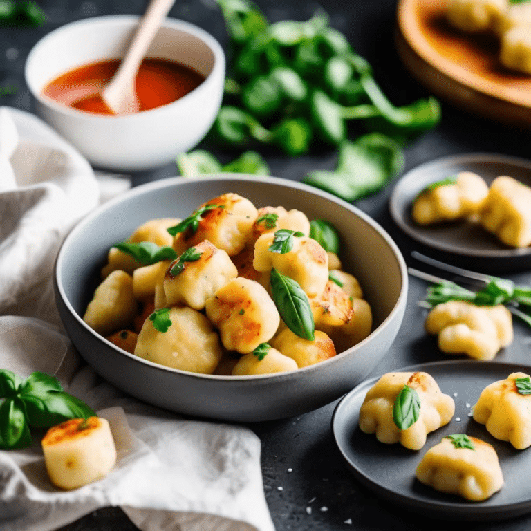 Homemade Cauliflower Gnocchi