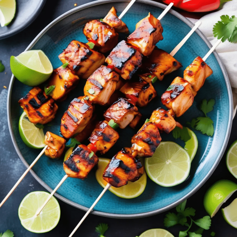 Honey Chipotle Chicken Skewers