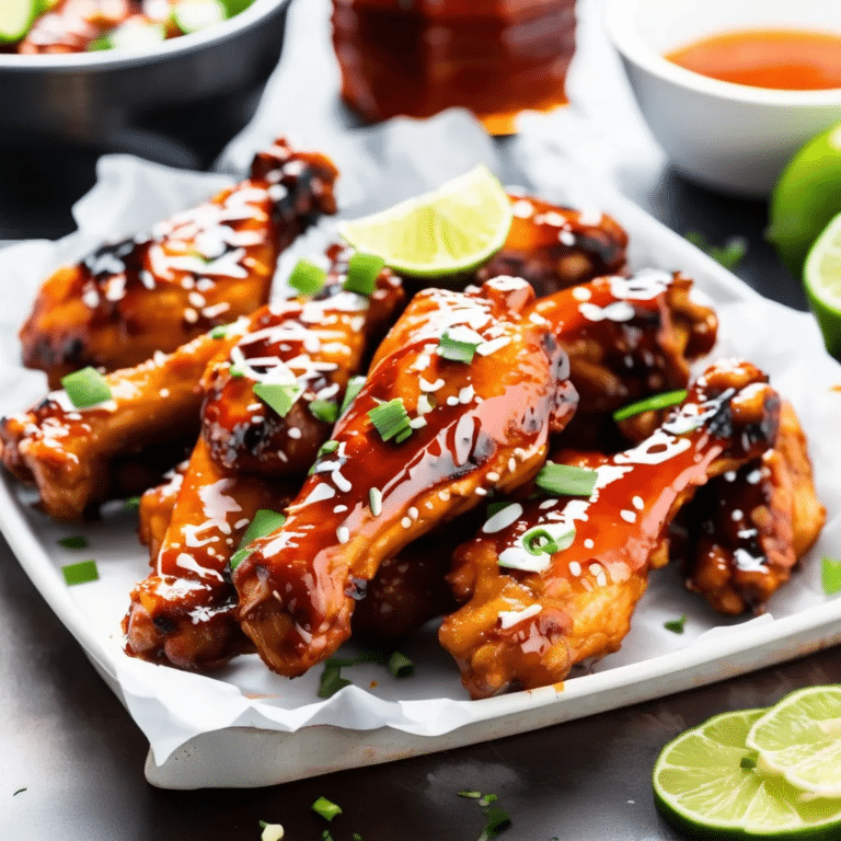 Honey Sriracha Chicken Wings
