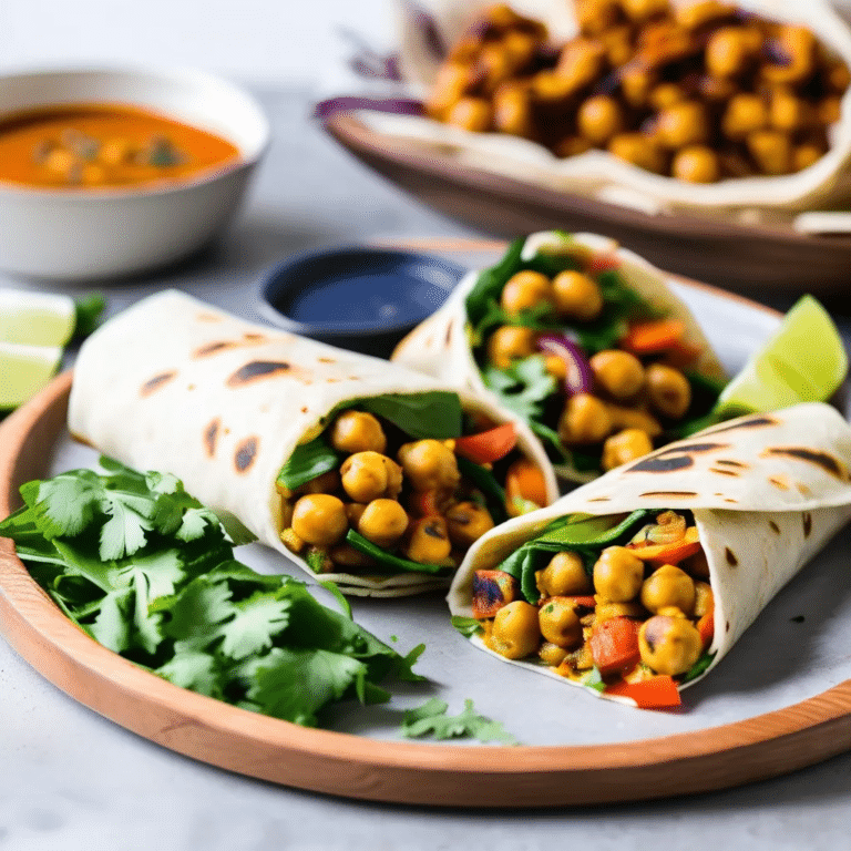 Indian Spiced Chickpea Wraps