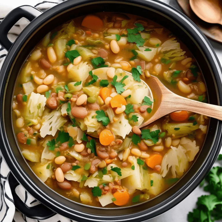 Instant Pot Cabbage Bean Stew