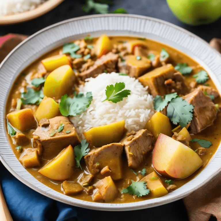 Instant Pot Pork And Apple Curry