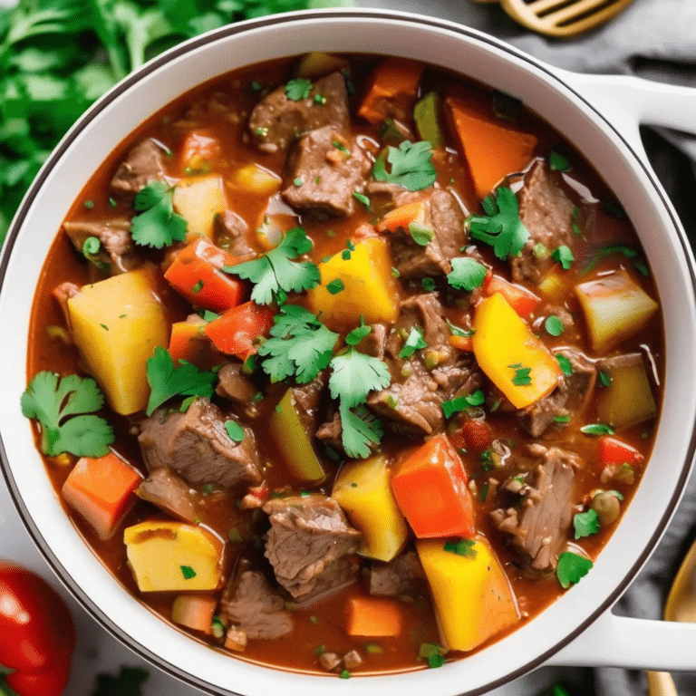Instant Pot Spicy Beef Vegetable Stew
