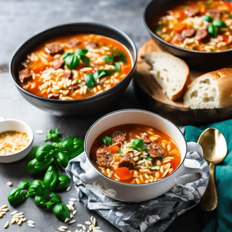 Italian Sausage Soup With Orzo