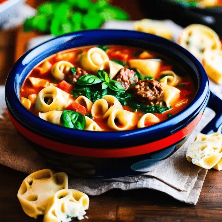 Italian Sausage Tortellini Soup