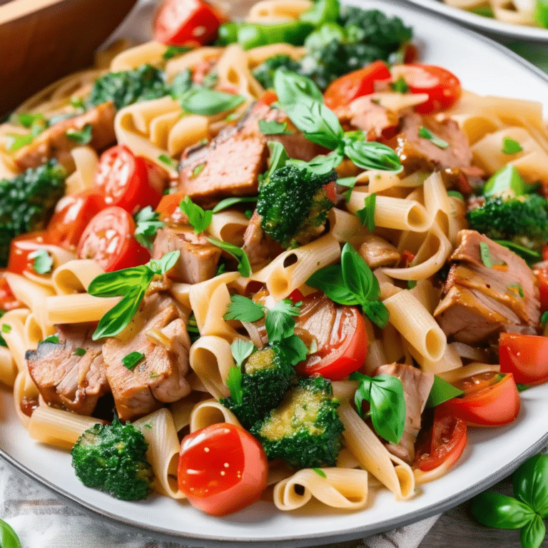 Italian Stir-Fried Pork And Pasta