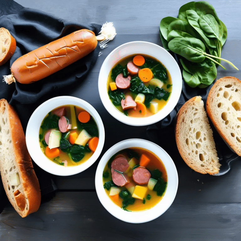 Kielbasa Spinach Soup