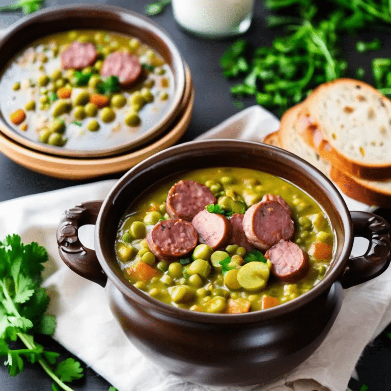 Kielbasa Split Pea Soup