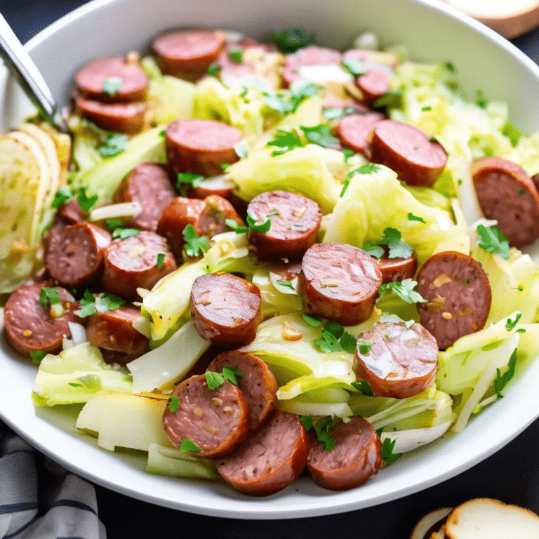 Kielbasa and Cabbage Skillet