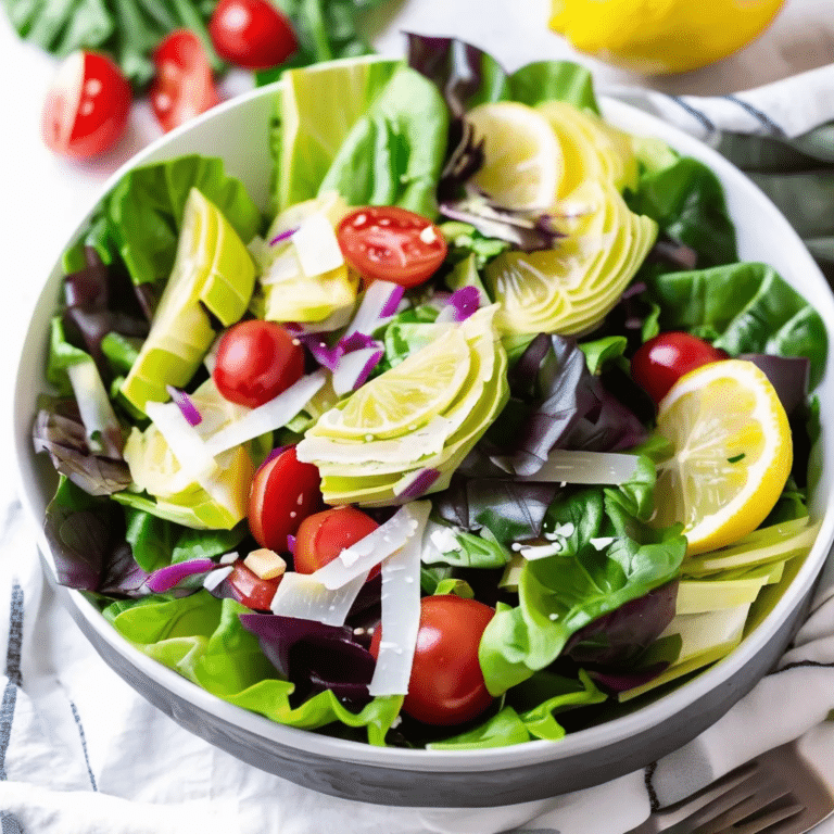 Lemon Artichoke Romaine Salad