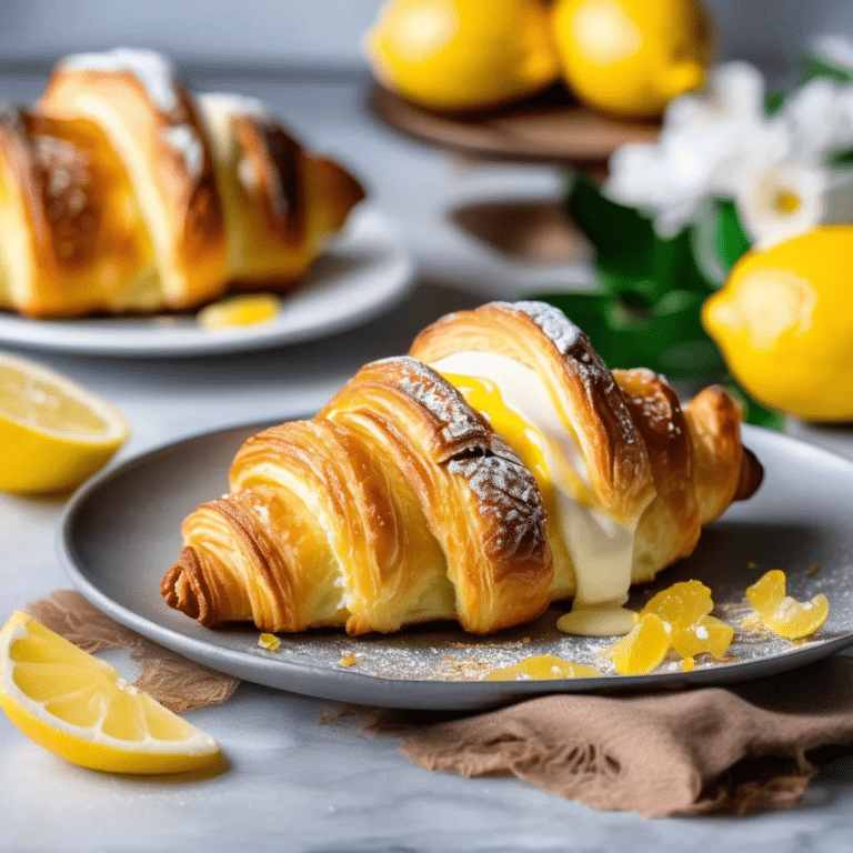 Lemon Cheesecake Creme Brulee Croissants