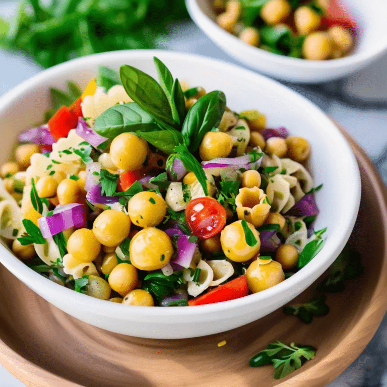 Lemon Herb Pasta Salad With Marinated Chickpeas