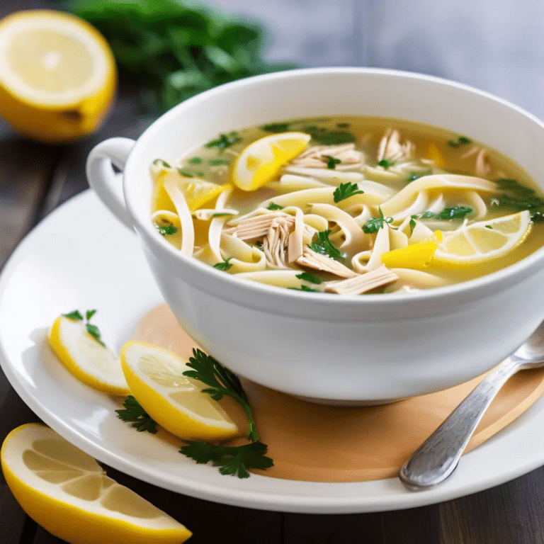 Lemony Chicken Noodle Soup