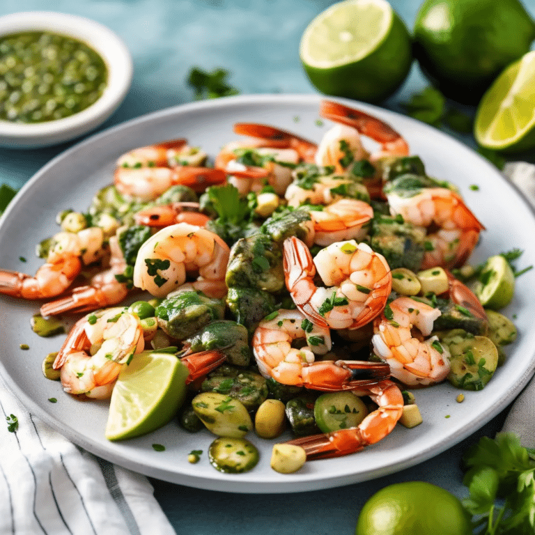 Lime And Dill Chimichurri Shrimp