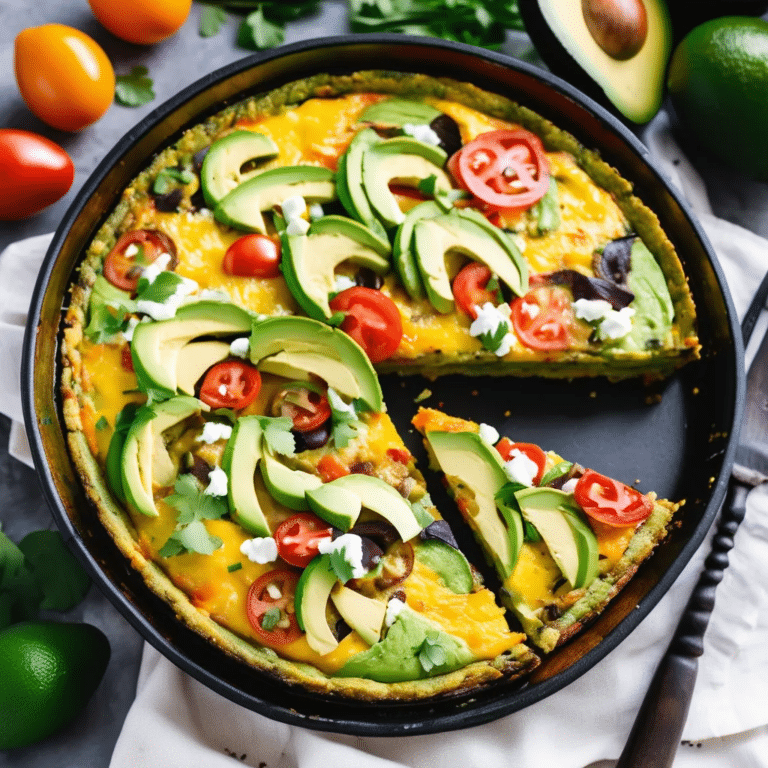 Mexicali Quiche With Avocado Crust