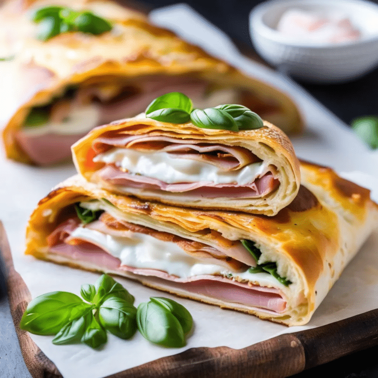 Mozzarella Ham Stromboli