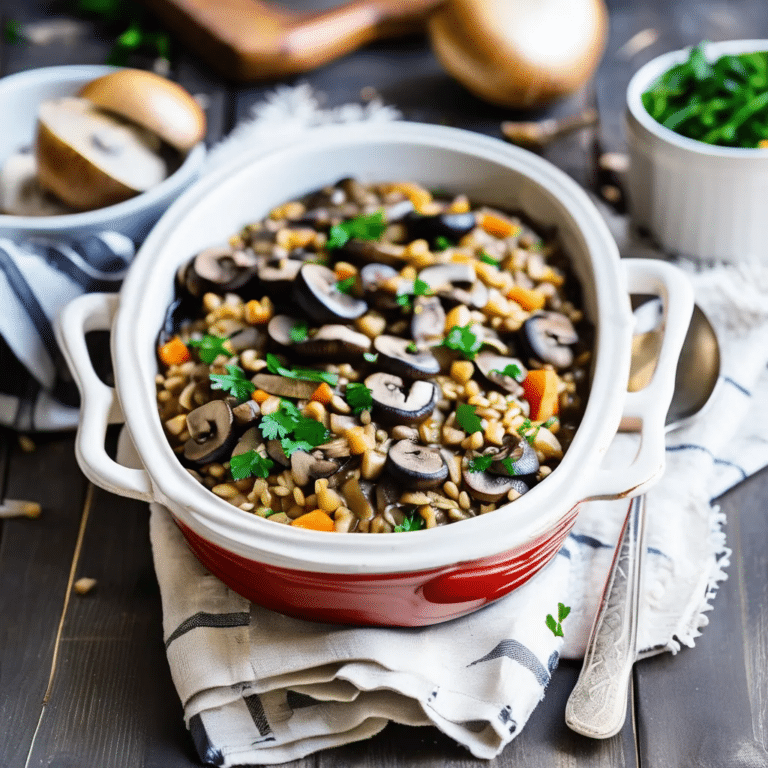 Mushroom Barley Casserole