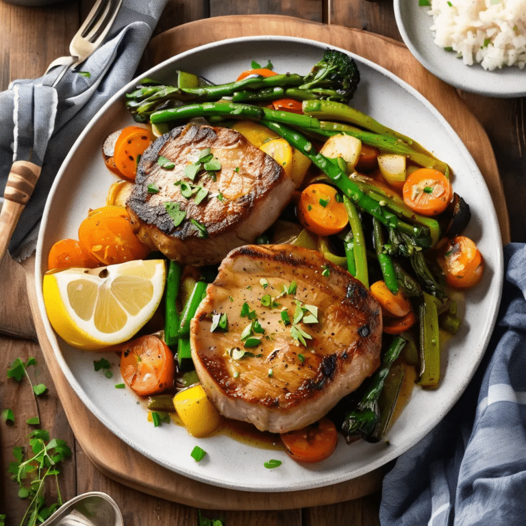 One Skillet Pork Chop Supper