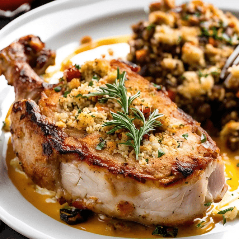 Oven-Baked Stuffed Pork Chops