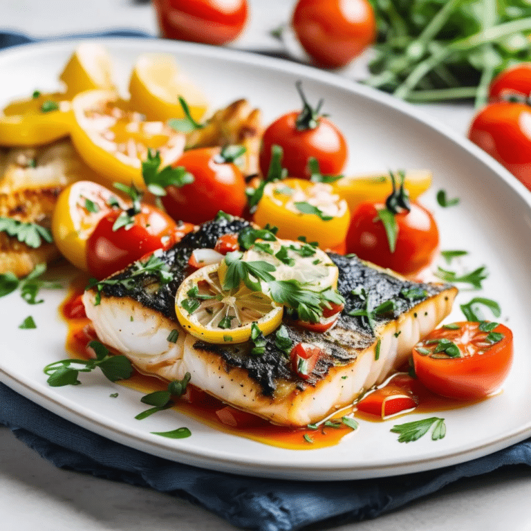 Pan Fried Cod with Tomatoes