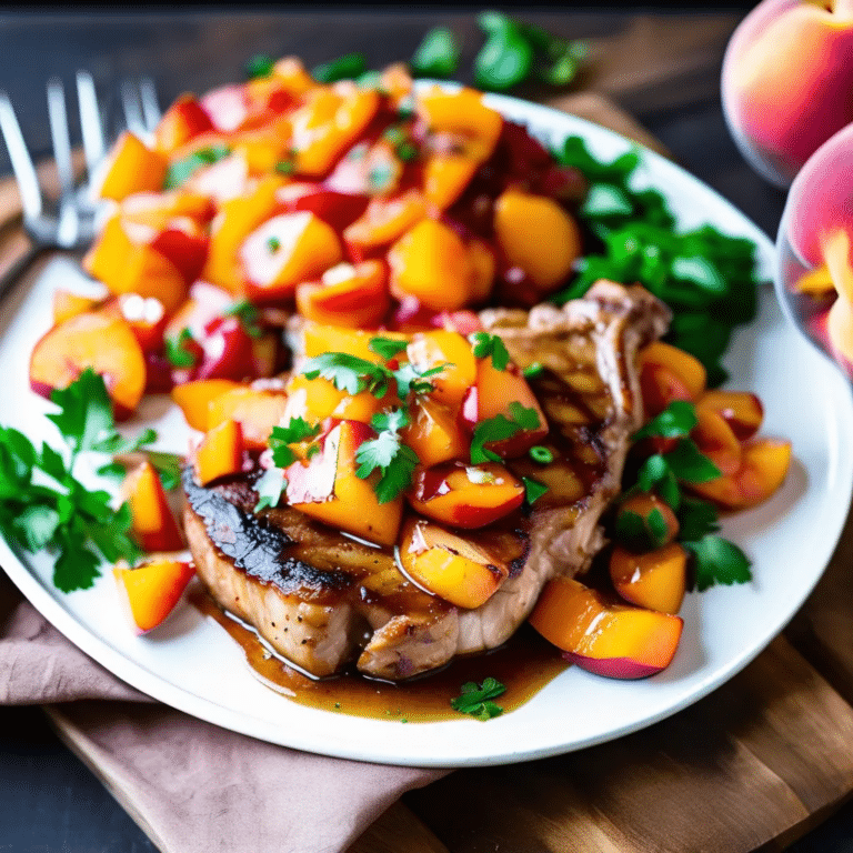 Peach-Topped Pork Chops