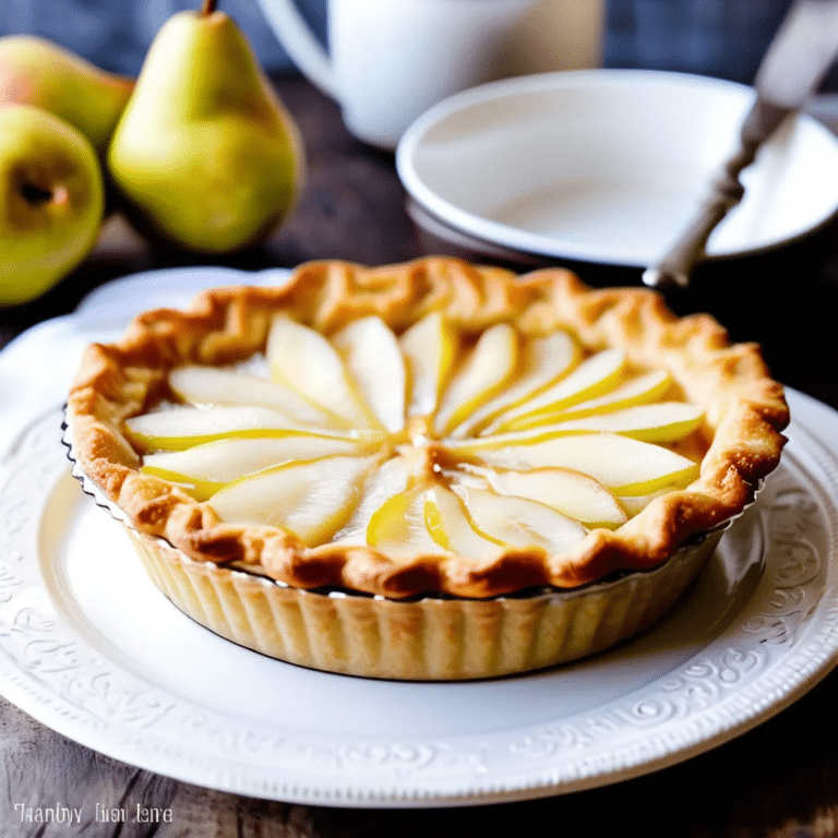 Pear Custard Pie