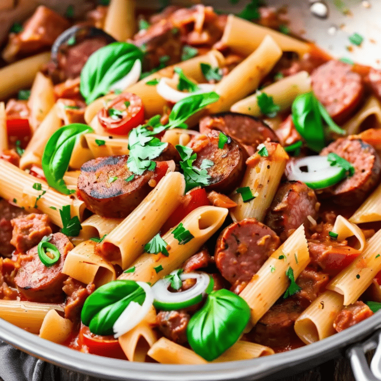 Penne And Smoked Sausage