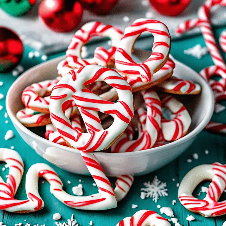 Peppermint White Chocolate Pretzels