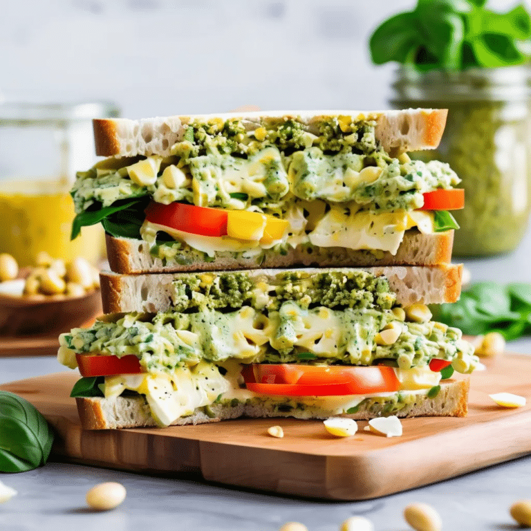 Pesto Egg Salad Sandwiches