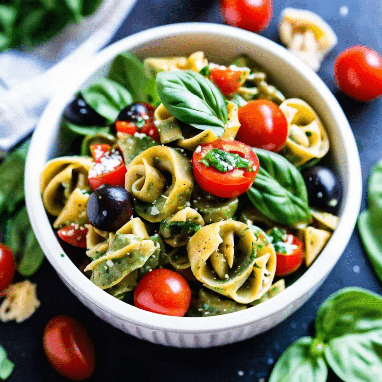Pesto Tortellini Pasta Salad