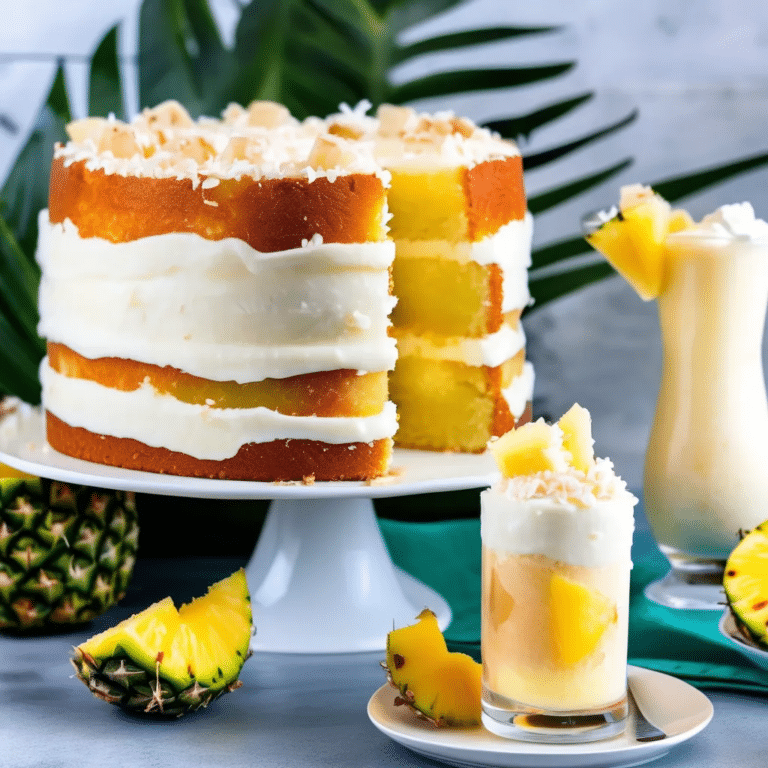 Pina Colada Tube Cake