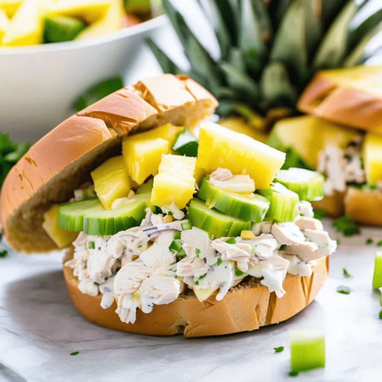 Pineapple Chicken Salad Sandwiches