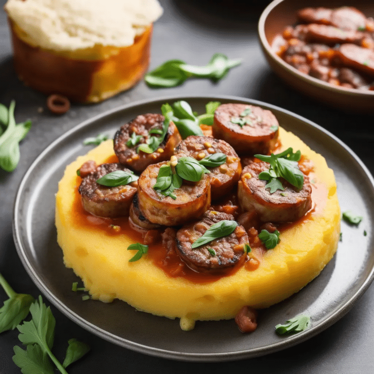 Polenta Rounds with Sausage Ragout