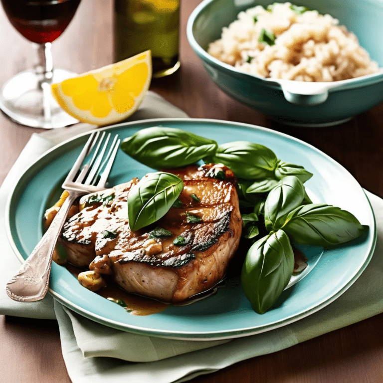 Pork Chops With Basil And Marsala