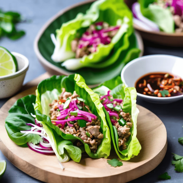 Pork Larb Lettuce Wraps