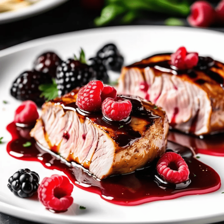 Pork Loin With Raspberry Sauce