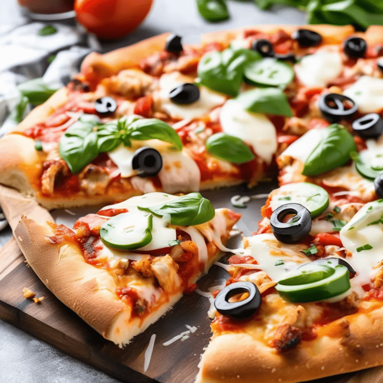 Provolone Chicken Pizza