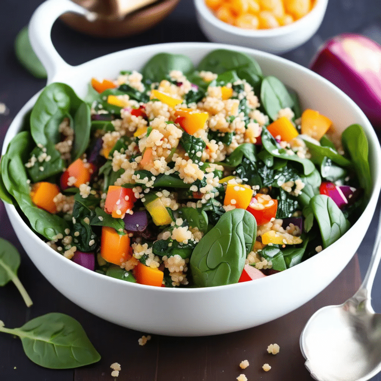 Quinoa Wilted Spinach Salad