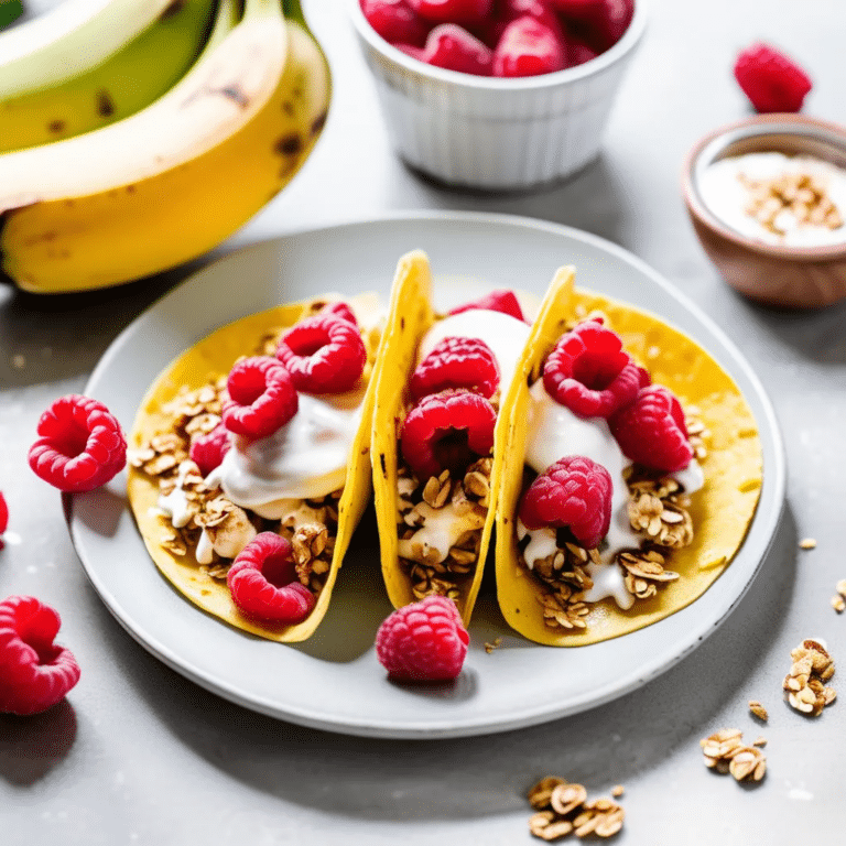 Raspberry-Banana Breakfast Tacos