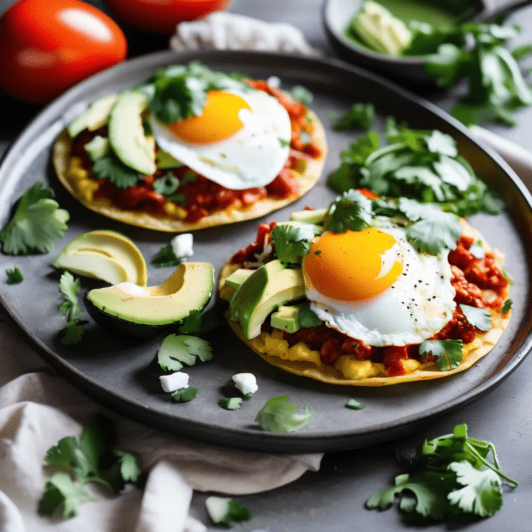 Red Chile Tostadas With Eggs