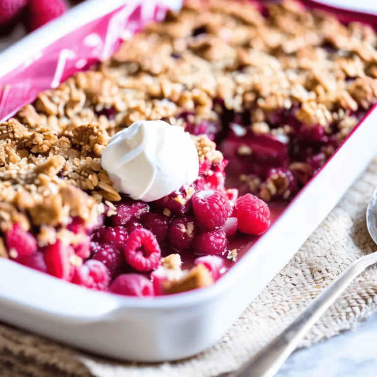 Rhubarb Raspberry Crisp