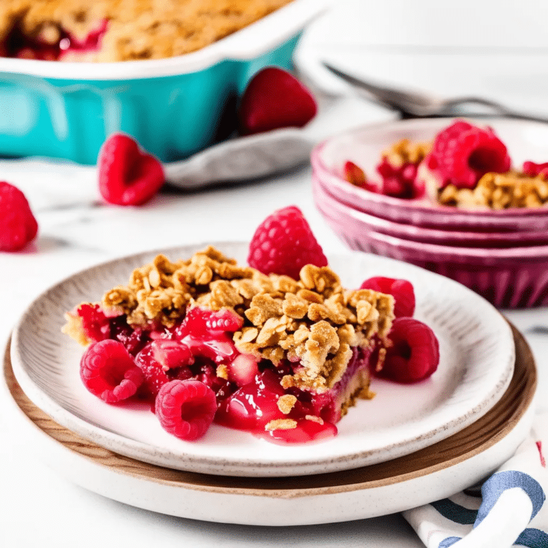 Rhubarb Raspberry Crisp