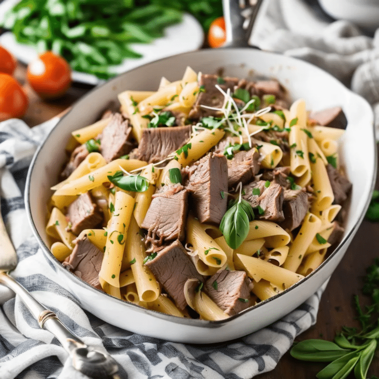 Roast Beef Pasta Skillet