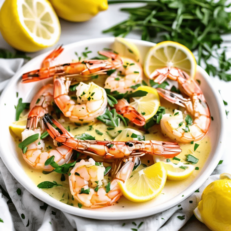 Roast Lemon Butter Shrimp