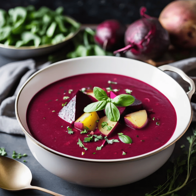 Roasted Beet And Potato Soup