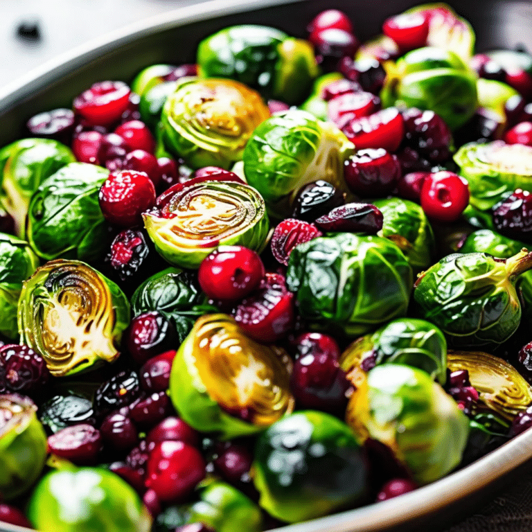 Roasted Brussels Sprouts with Cranberries