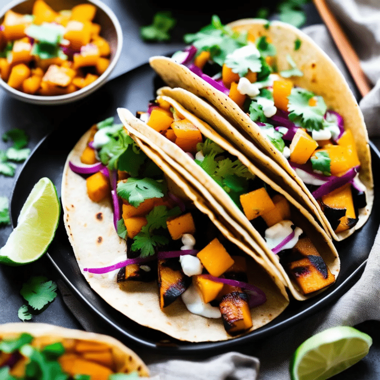 Roasted Butternut Squash Tacos